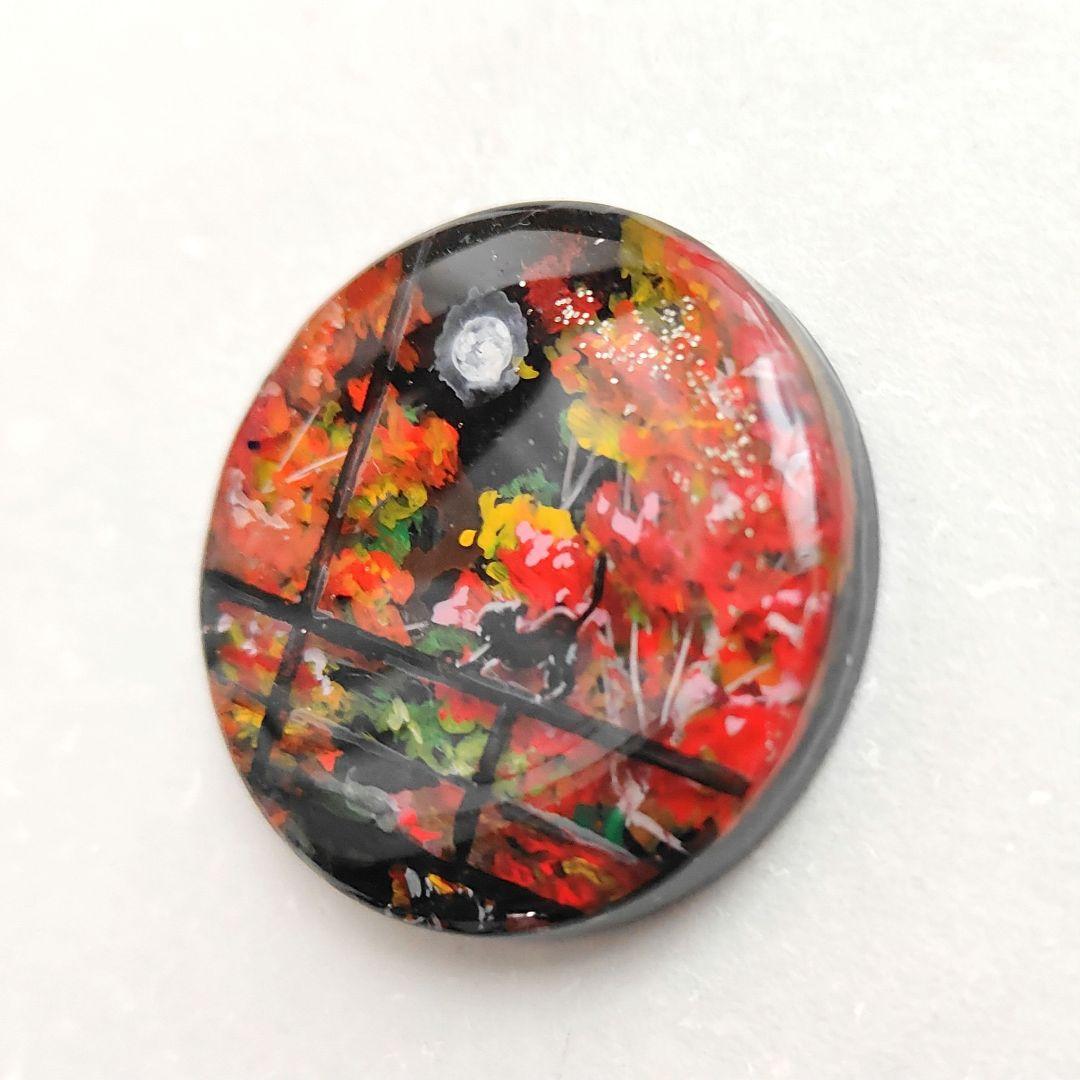 【673】ハンドメイド　レジン　ヘアゴム　ポニーフック　手描き