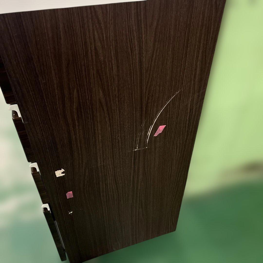 ニトリ 木製食器棚 ダークブラウン ガラス扉付き インテリア 家具