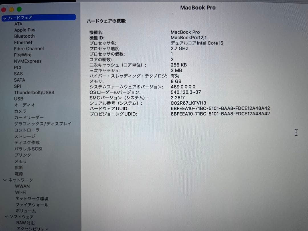 Apple MacBook pro early2015 13インチ 本体