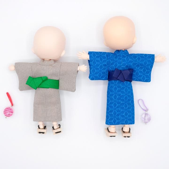 最低限梱包必須さま ねんどろいどどーる・オビツ11身長調整サイズ浴衣＆下駄セット