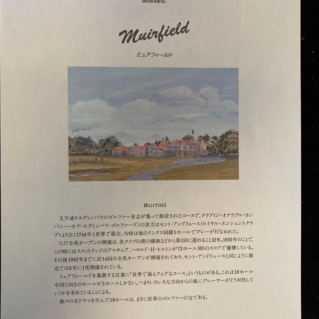 全英オープン　有名ゴルフコース　リトグラフ全7枚セット　Bill Ｗaugh制作