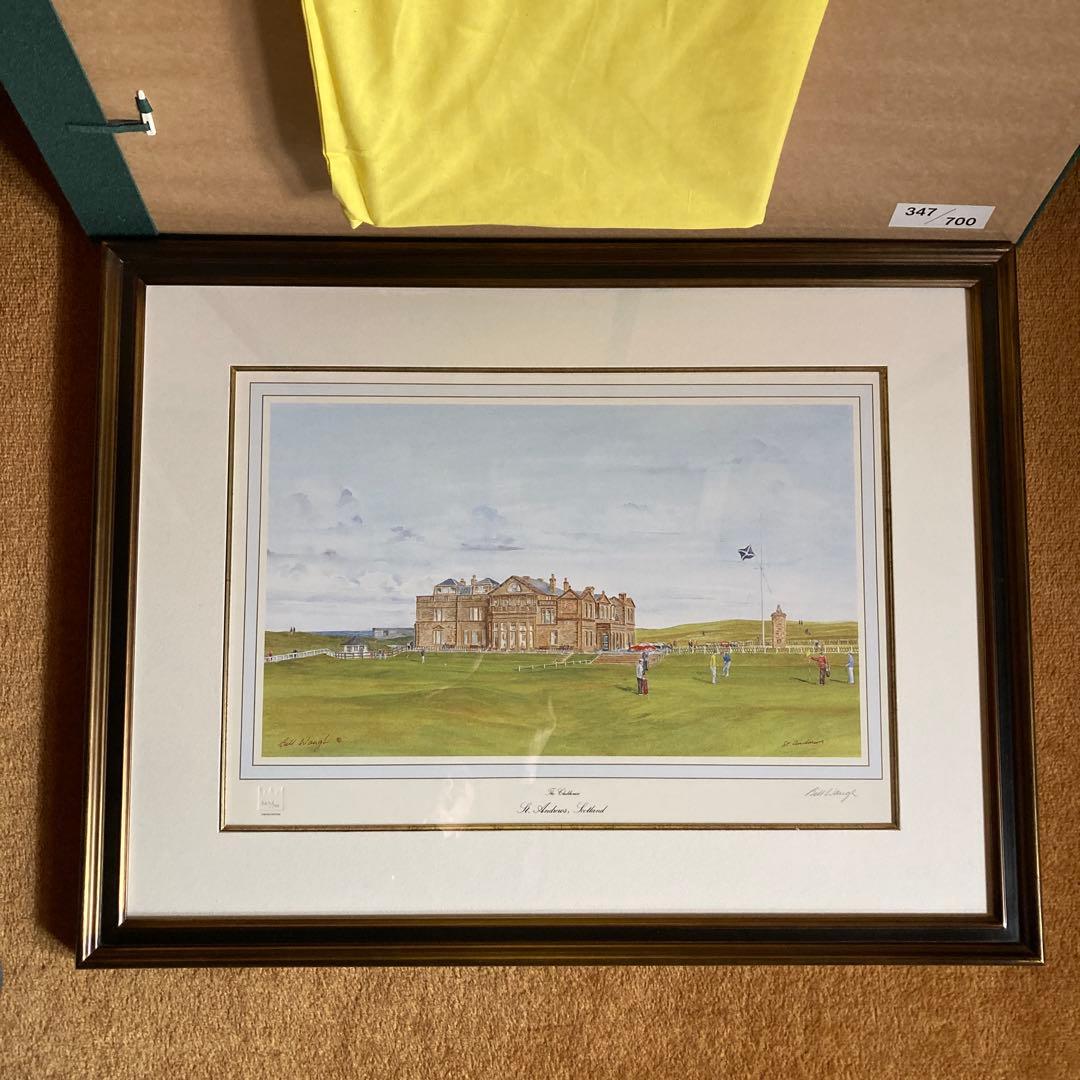 全英オープン　有名ゴルフコース　リトグラフ全7枚セット　Bill Ｗaugh制作