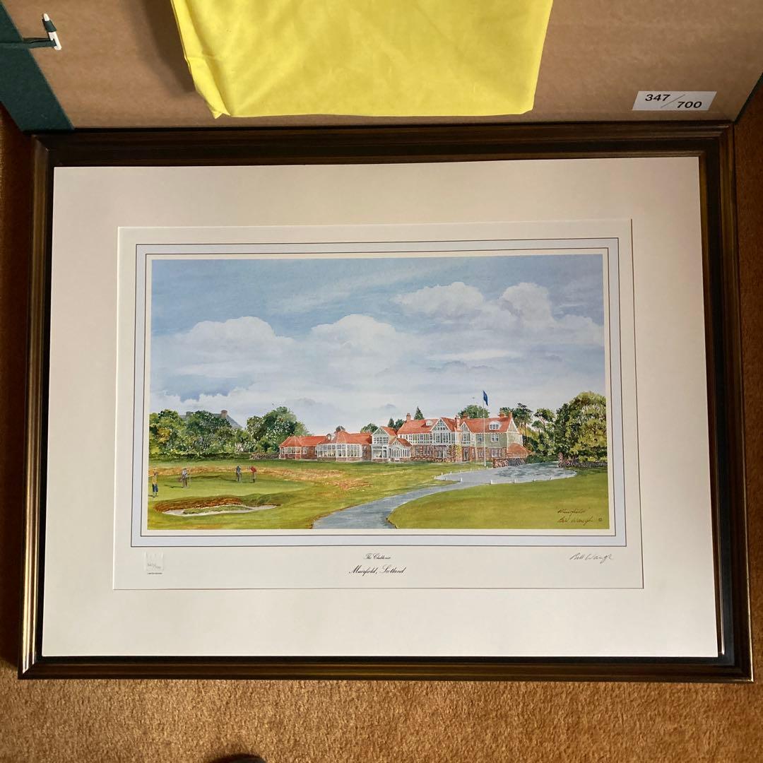 全英オープン　有名ゴルフコース　リトグラフ全7枚セット　Bill Ｗaugh制作