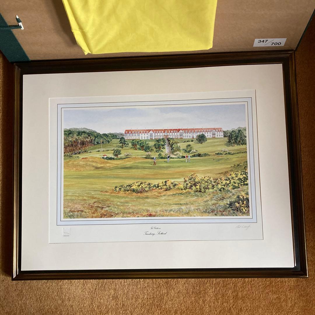 全英オープン　有名ゴルフコース　リトグラフ全7枚セット　Bill Ｗaugh制作