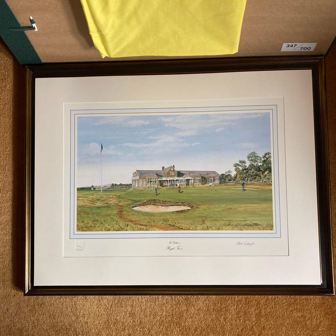 全英オープン　有名ゴルフコース　リトグラフ全7枚セット　Bill Ｗaugh制作