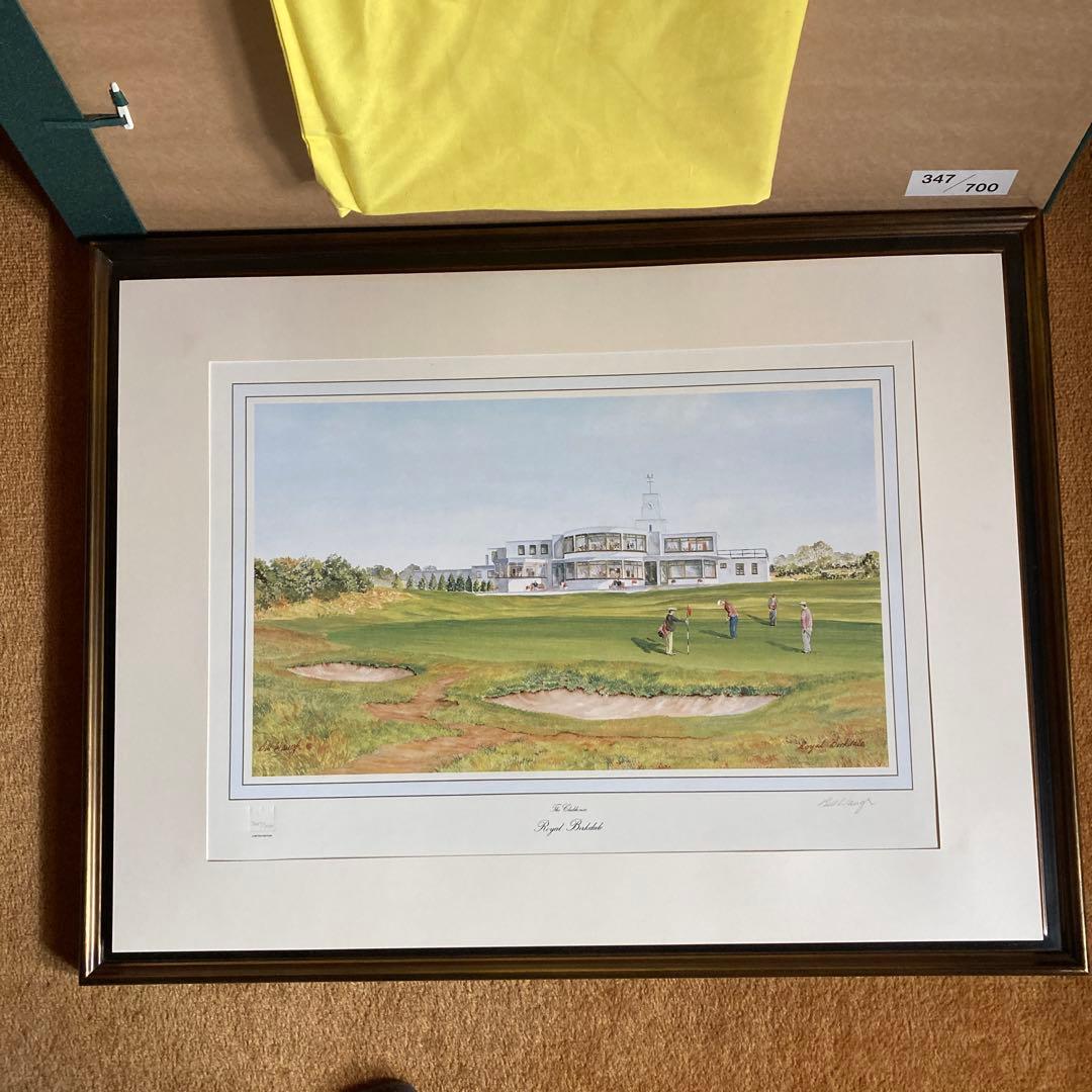 全英オープン　有名ゴルフコース　リトグラフ全7枚セット　Bill Ｗaugh制作