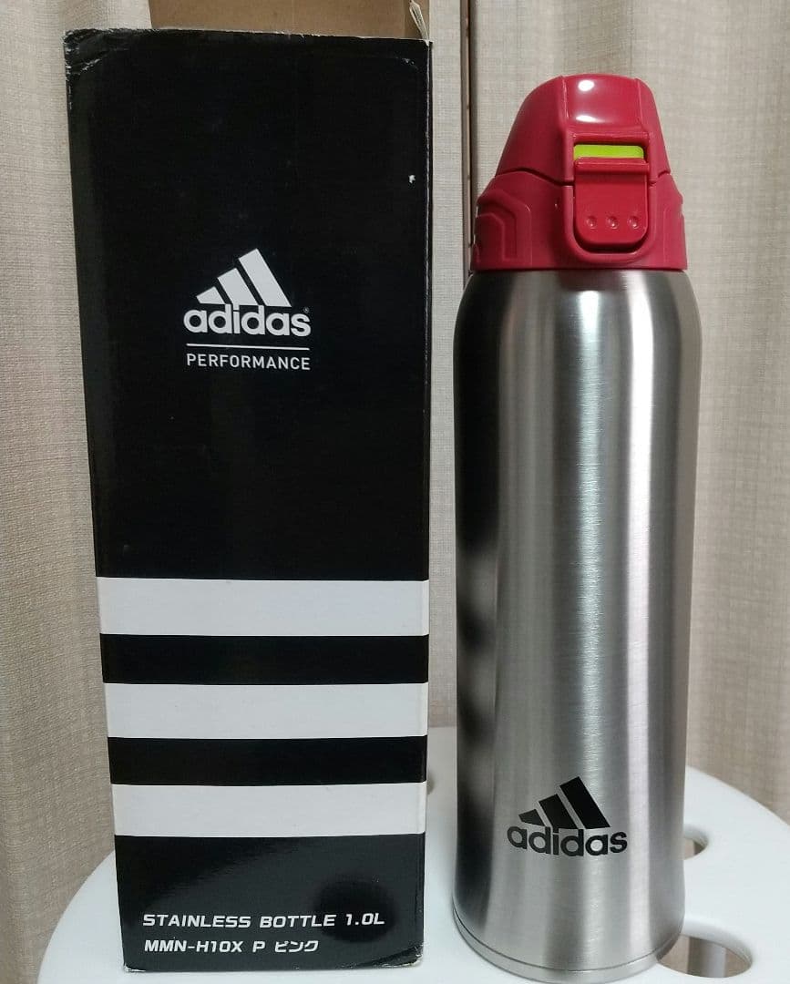 新品♪アディダス ステンレスボトル 1L　ピンク タイガー魔法瓶