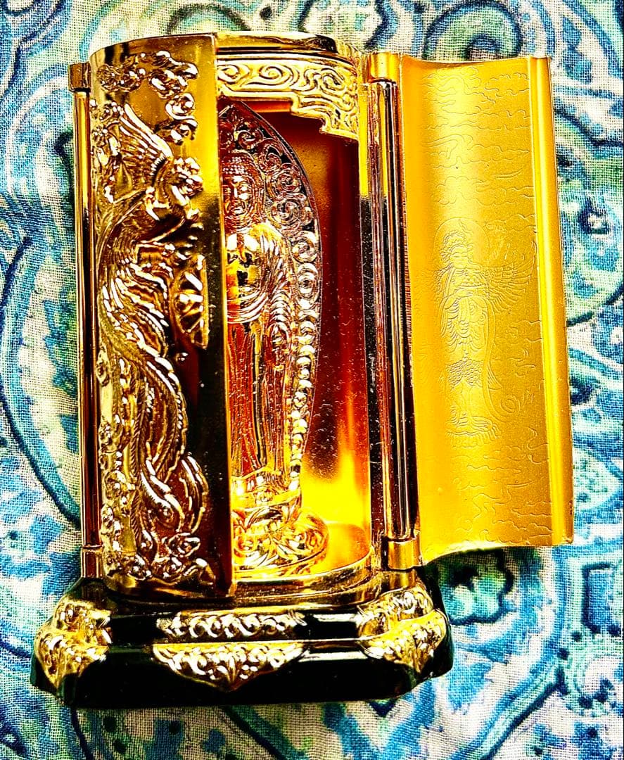 金運爆上げ　持ち運び仏壇！高野山　魂入り阿弥陀如来　鳳凰厨子入り