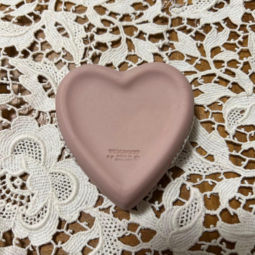  ジャスパー　ハート　ボックス 小物入れ　ピンク　稀少