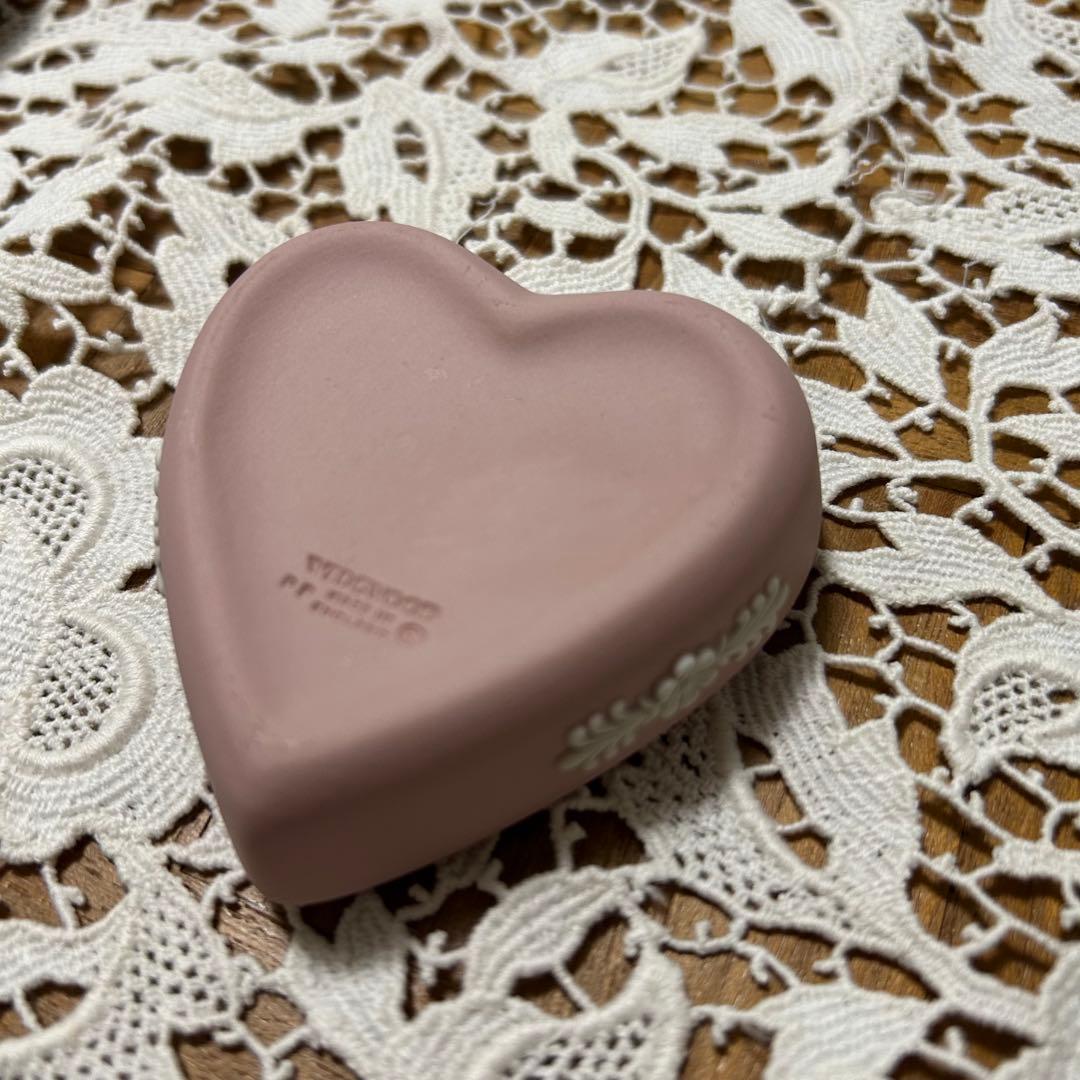  ジャスパー　ハート　ボックス 小物入れ　ピンク　稀少