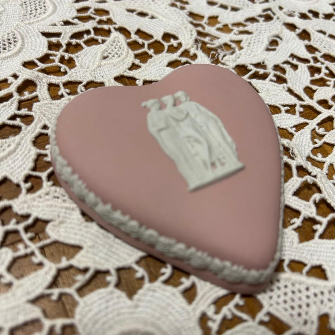  ジャスパー　ハート　ボックス 小物入れ　ピンク　稀少