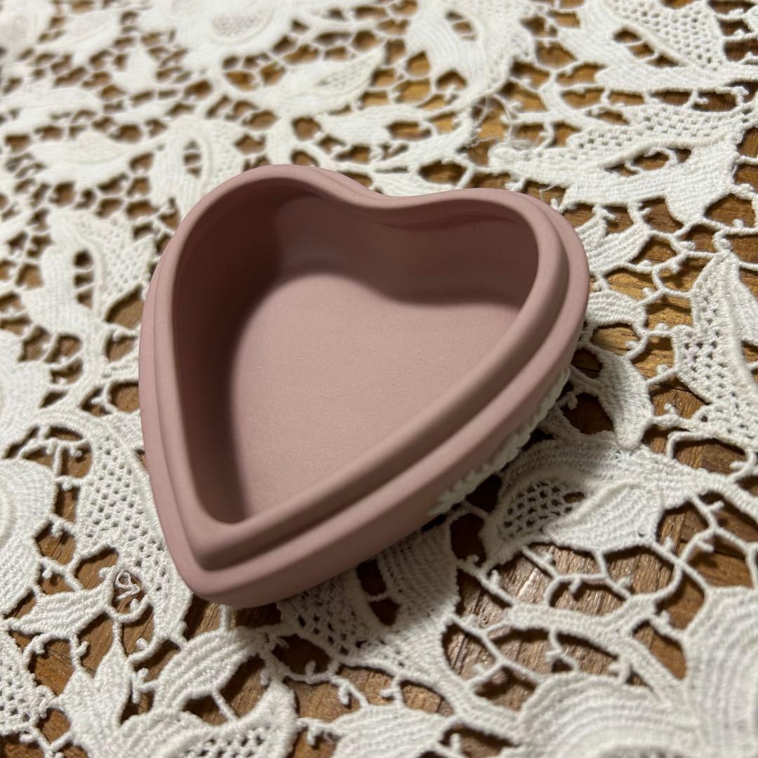  ジャスパー　ハート　ボックス 小物入れ　ピンク　稀少