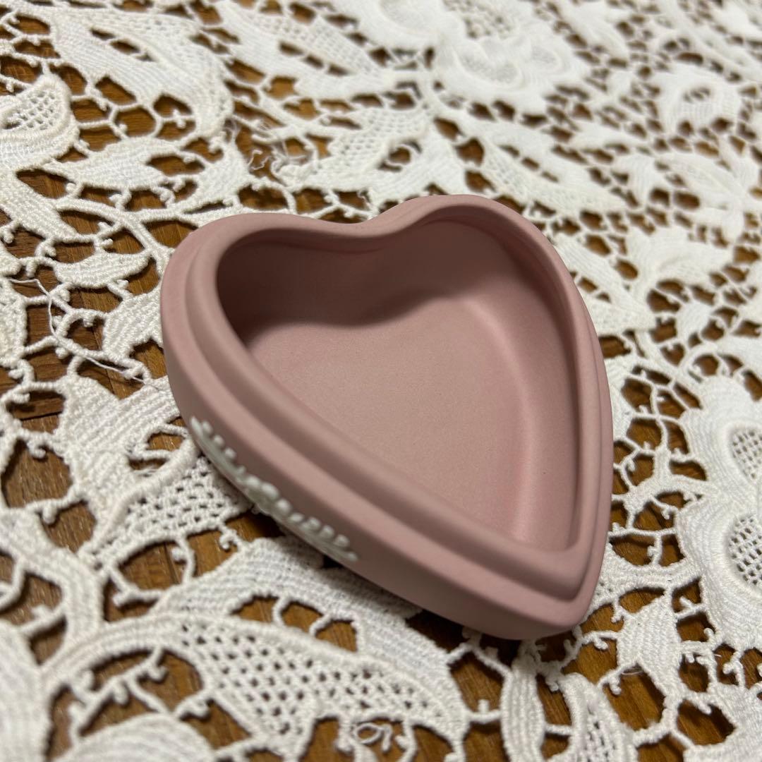  ジャスパー　ハート　ボックス 小物入れ　ピンク　稀少