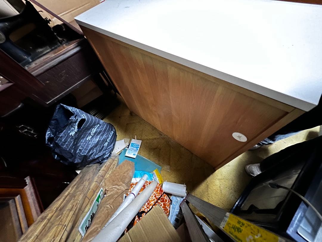 堀田木工所　キッチンカウンター　レンジボード　3段引き出し　食器棚