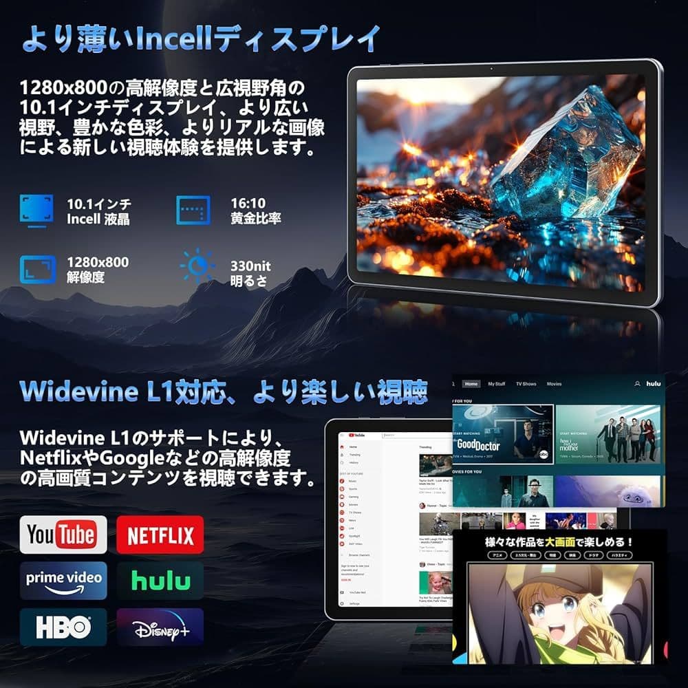 アンドロイドタブレット アンドロイド16 10.1インチタブレット