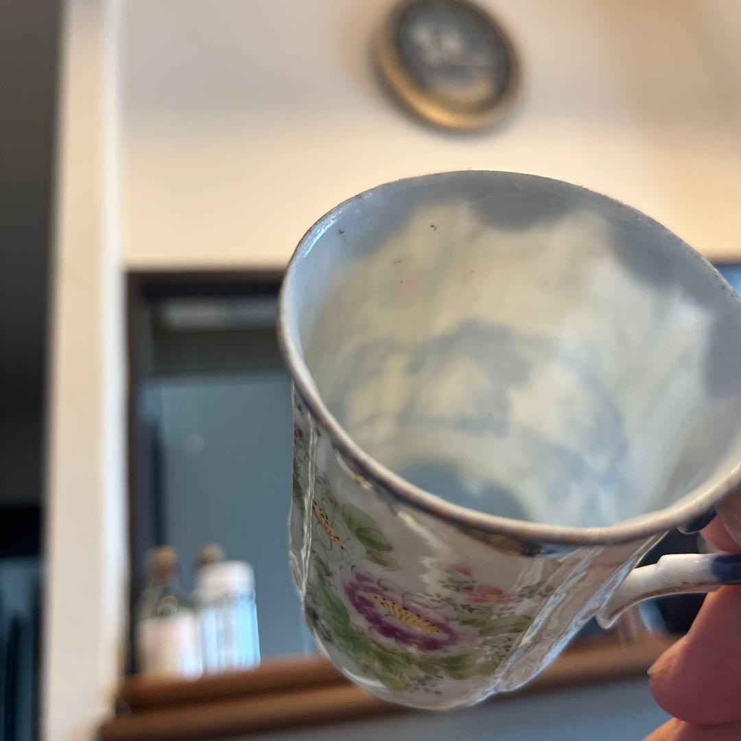 最終処分特価レアオールドノリタケ同時期ライバル会社？カップ&ソーサー五客薄手生地