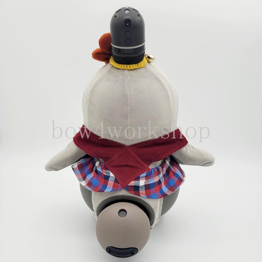 ラボットの服ハンドメイド シャツコール×チェック柄サロペット（エンジ）