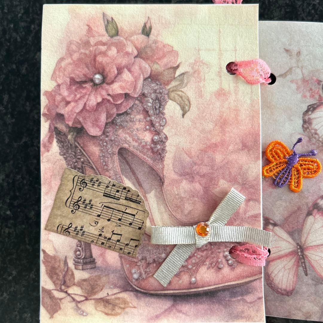 ミューズさま専用❣️ジャンクジャーナル　雑記帳　フラワー&ねこ&フラワー