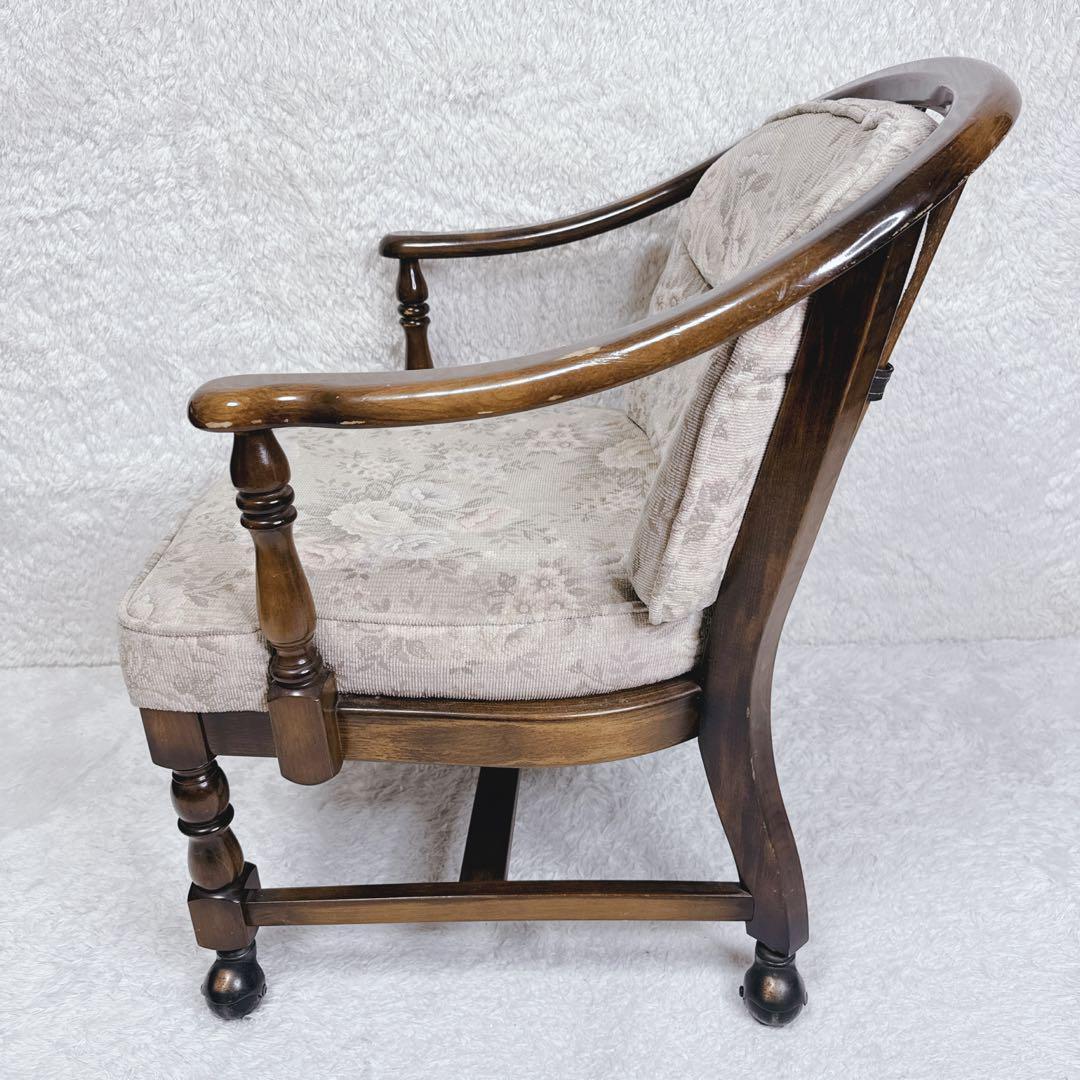 オールドカリモク ダイニングチェア コロニアル キャスター付き ④