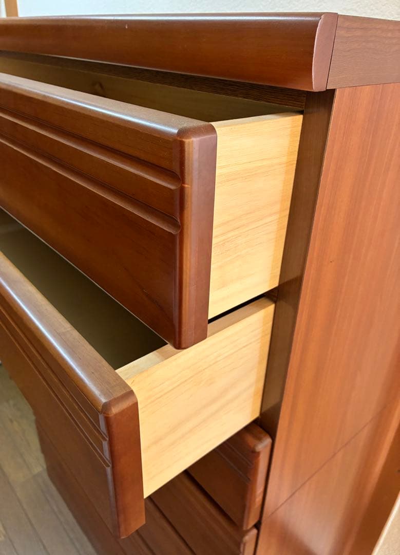 木製チェスト 7段 ブラウン