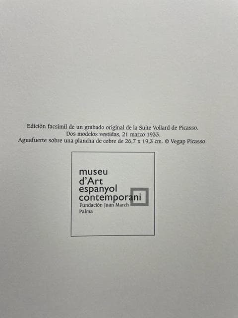 Malaga Dos modelos vestidas  ピカソ/ポスター