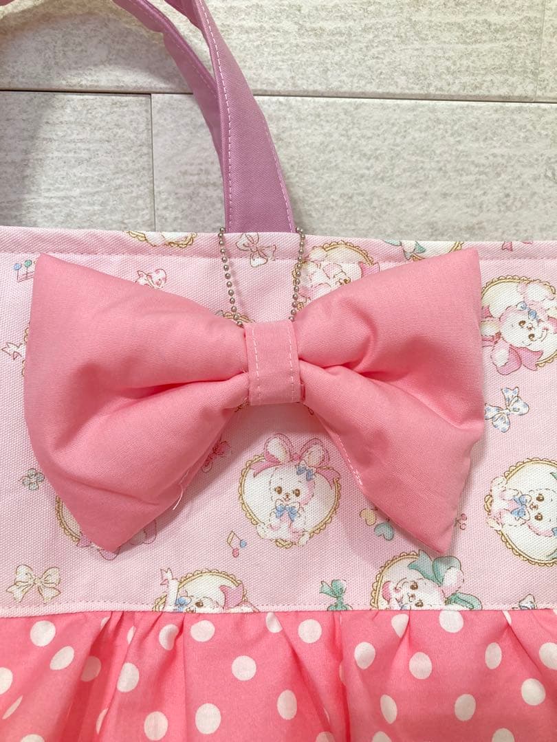 【Miyu様】レッスンバッグ(うさぎちゃん&ピンクドット)と大人用トートバッグ