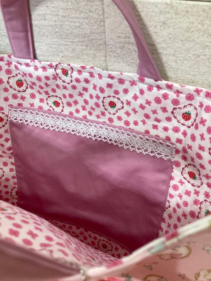 【Miyu様】レッスンバッグ(うさぎちゃん&ピンクドット)と大人用トートバッグ