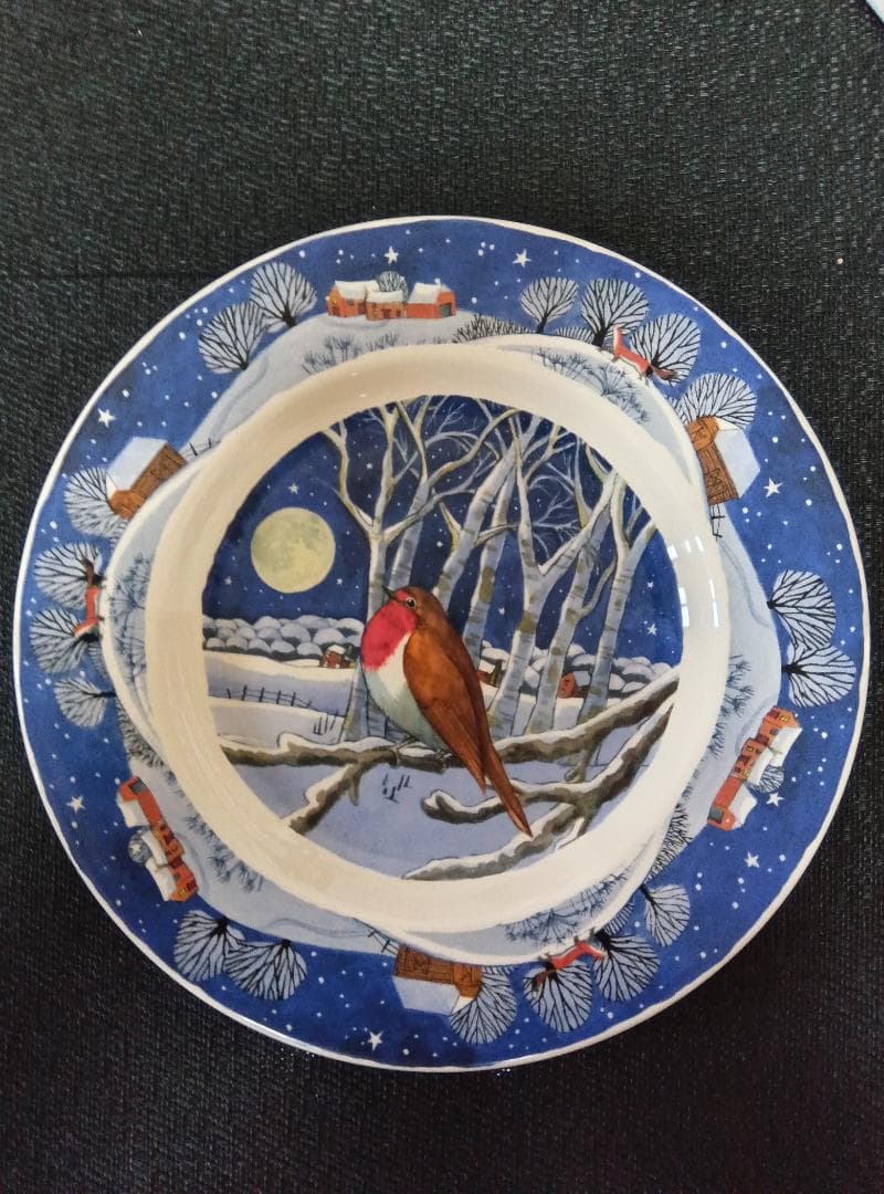 エマブリッジウォーター【ファースト品】ミッドナイトロビン ディナープレート