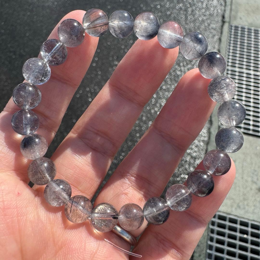 インディゴライトインクォーツ（ブルールチル）ブレスレット