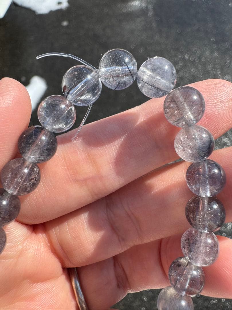 インディゴライトインクォーツ（ブルールチル）ブレスレット