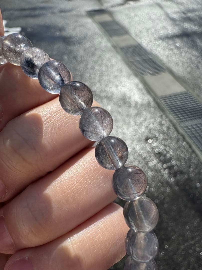 インディゴライトインクォーツ（ブルールチル）ブレスレット