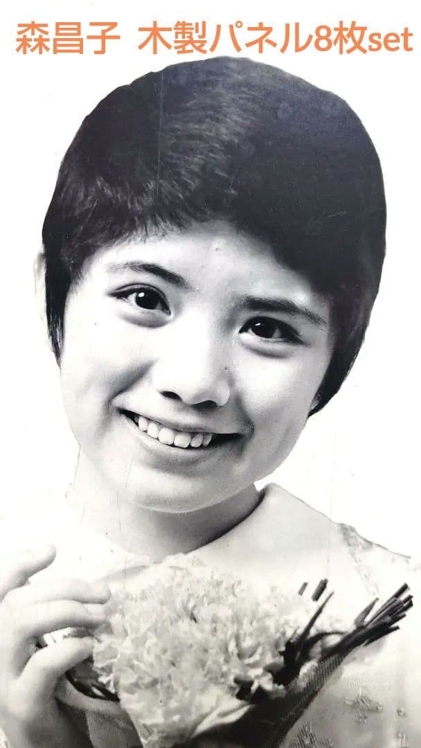 ❀森昌子 木製パネル ポスター 8枚 当時品 昭和レトロ アイドル 歌手❀