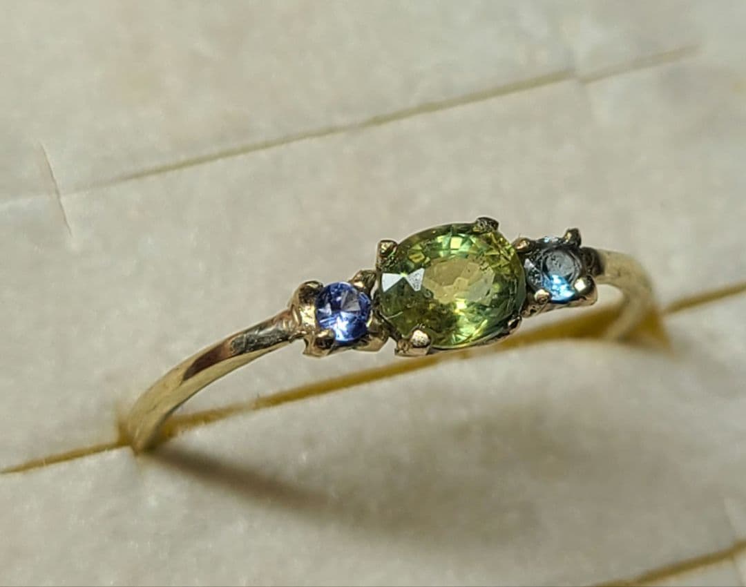 minはる美しい照り!!★バイカラーサファイア★リングオーダー