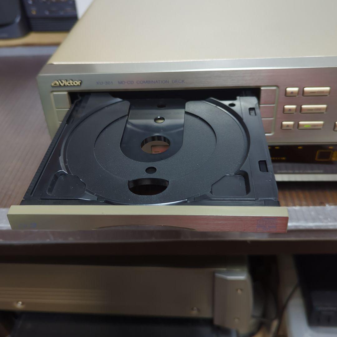 （レトロ商品）Victor CD/MDダブル デッキ XU-301 リモコン付き