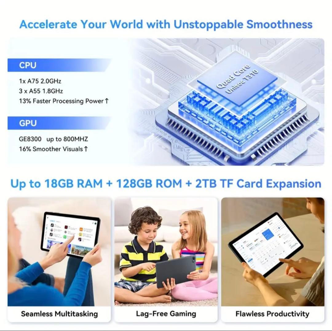 Tabwee T80 android15 10.1インチ タブレットPC