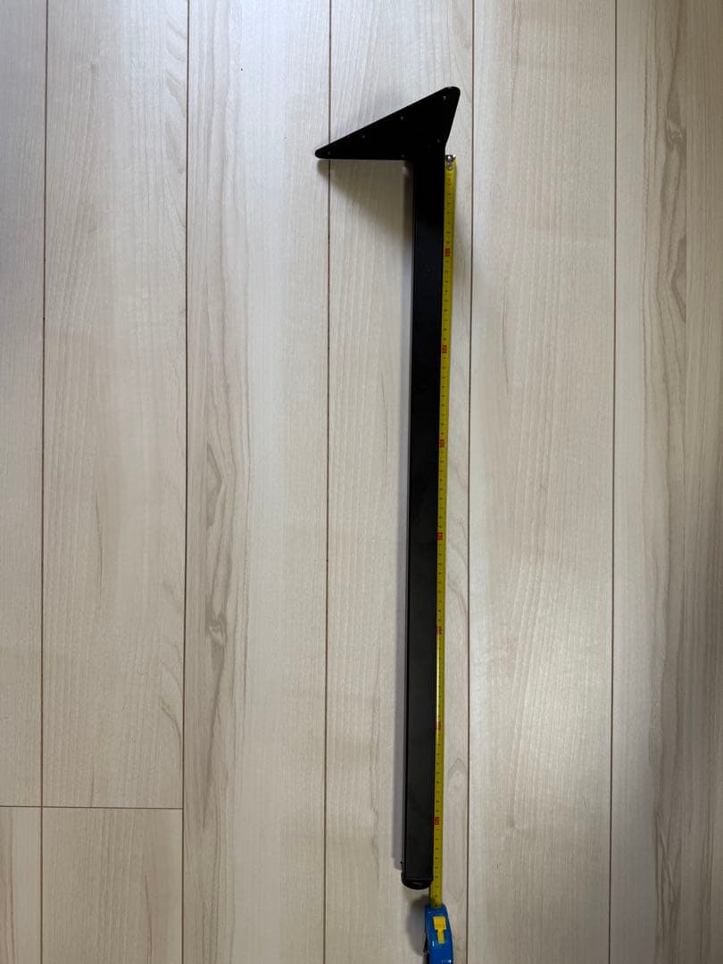 金属製テーブル脚 ブラック アイアンレッグ　76cm