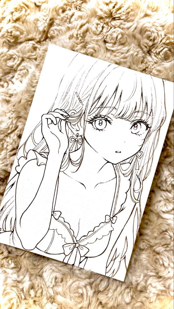 ゆ*】様 オリジナルイラスト　手書きアナログイラスト　一点物　原画　No.40