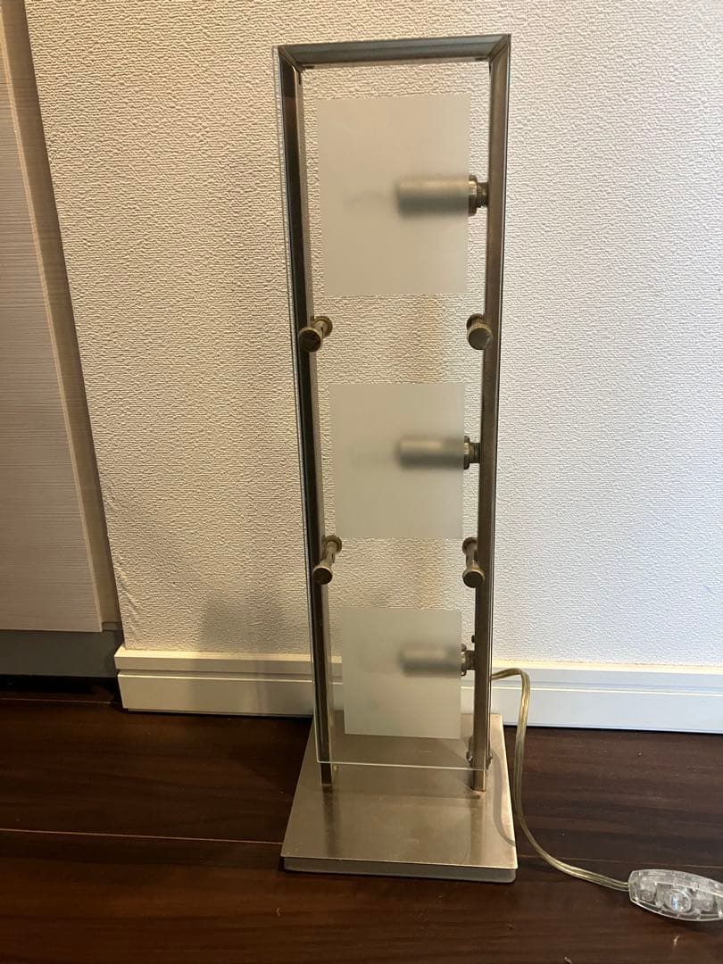 ミッドセンチュリー　スペースエイジ　フロアスタンド ライト　3灯 金属 ガラス