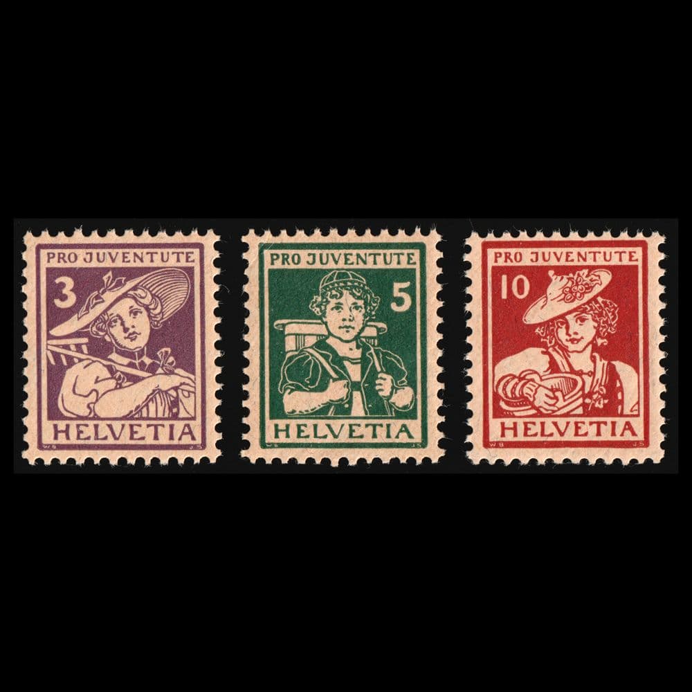 青少年福祉の切手（スイス 1916年）