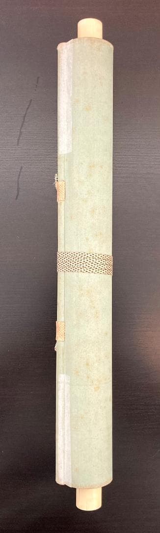池上秀畝／荒木寛畝の内弟子「稚松玄鶴」掛軸 紙本 共箱 二重箱