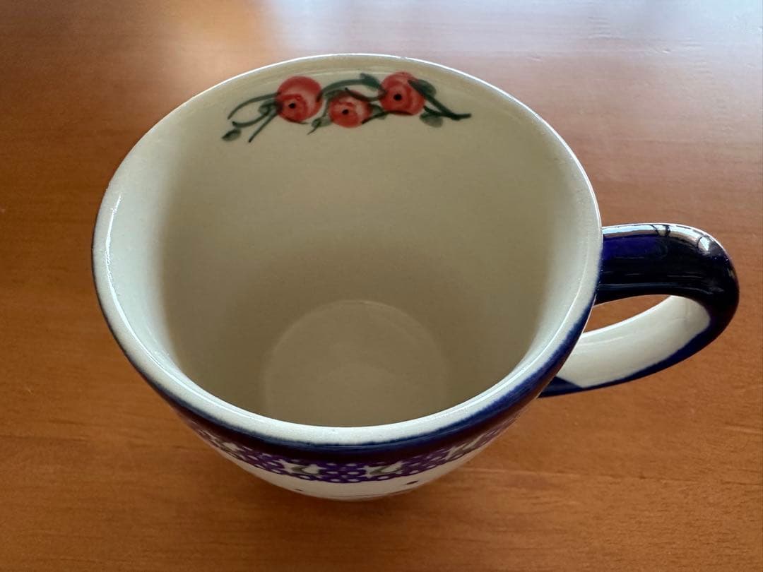 ポーランド陶器ミレナ社　オーバルディッシュ＆マグカップのセット　05R