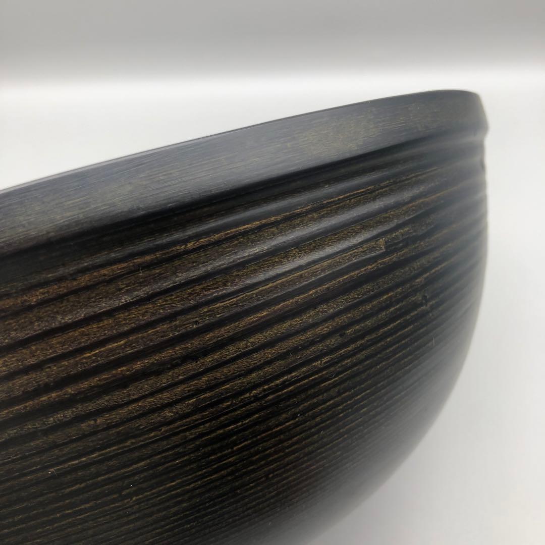 ブナコウレタン塗装天然ブナの木鉢大きめボウル30cm箱付きビンテージアンティーク