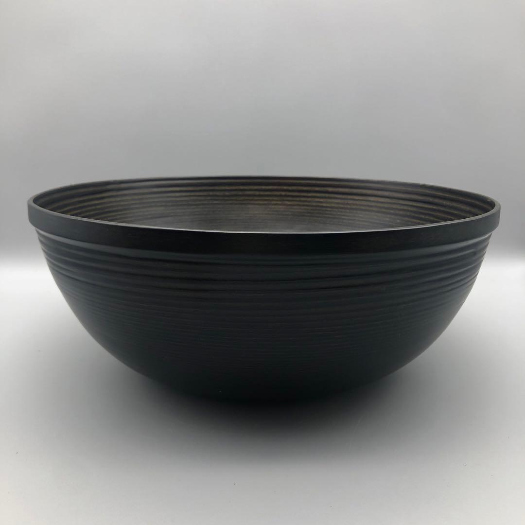 ブナコウレタン塗装天然ブナの木鉢大きめボウル30cm箱付きビンテージアンティーク