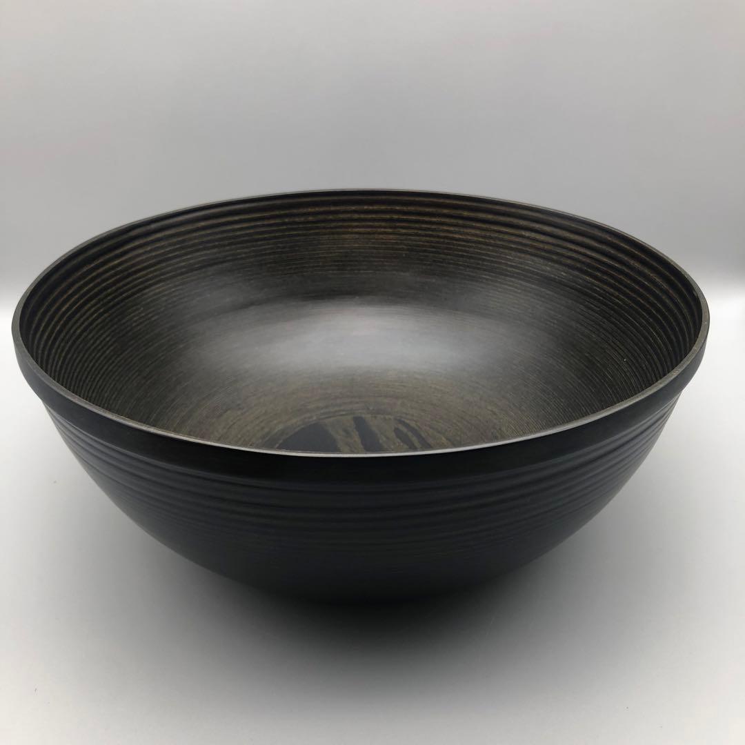 ブナコウレタン塗装天然ブナの木鉢大きめボウル30cm箱付きビンテージアンティーク