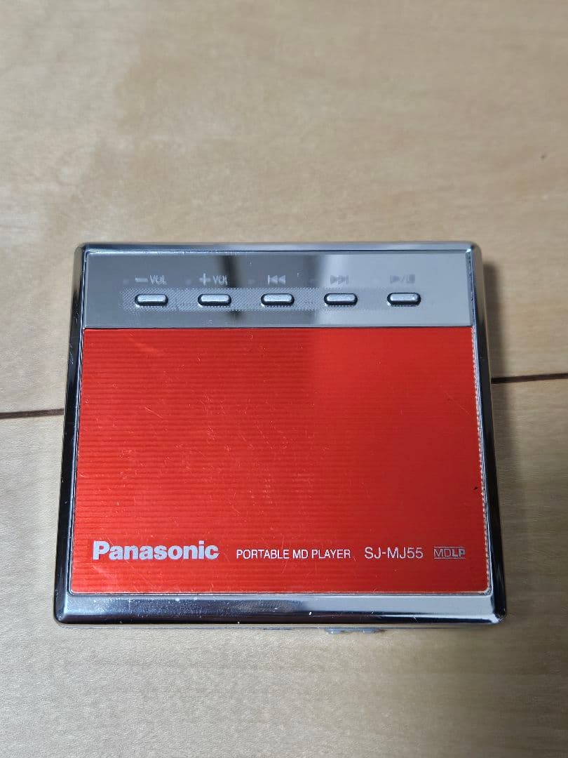 Panasonic SJ-MJ55 ポータブルMDプレーヤー　レッド　付属品付