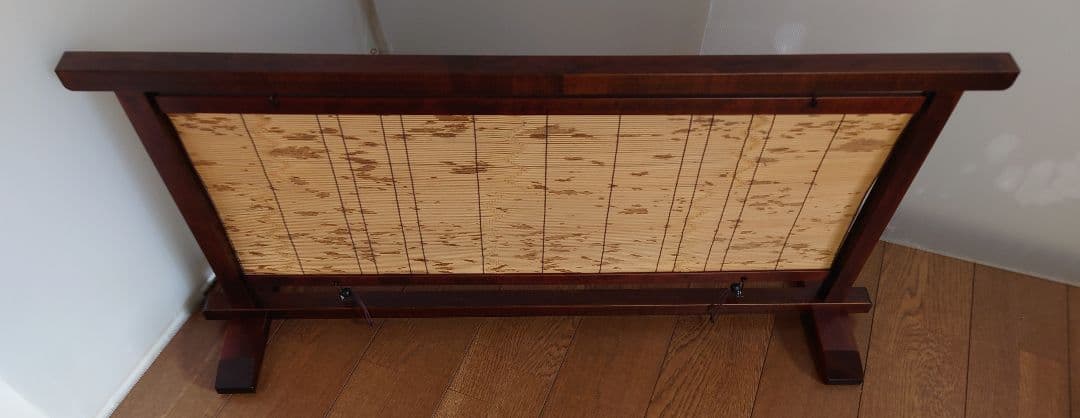 衝立　紋竹結界衝立　天然銘竹紋竹タペストリー調衝立　紋柄は同じ柄はありません