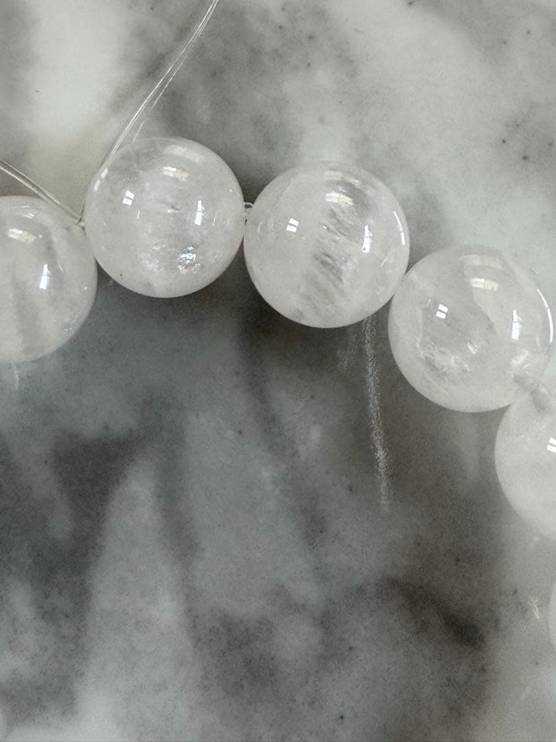 ラリマーとホワイトガーデンクォーツのブレスレット