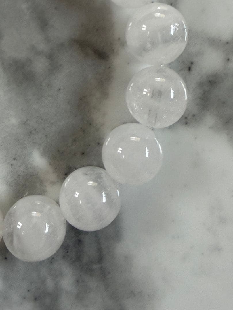 ラリマーとホワイトガーデンクォーツのブレスレット