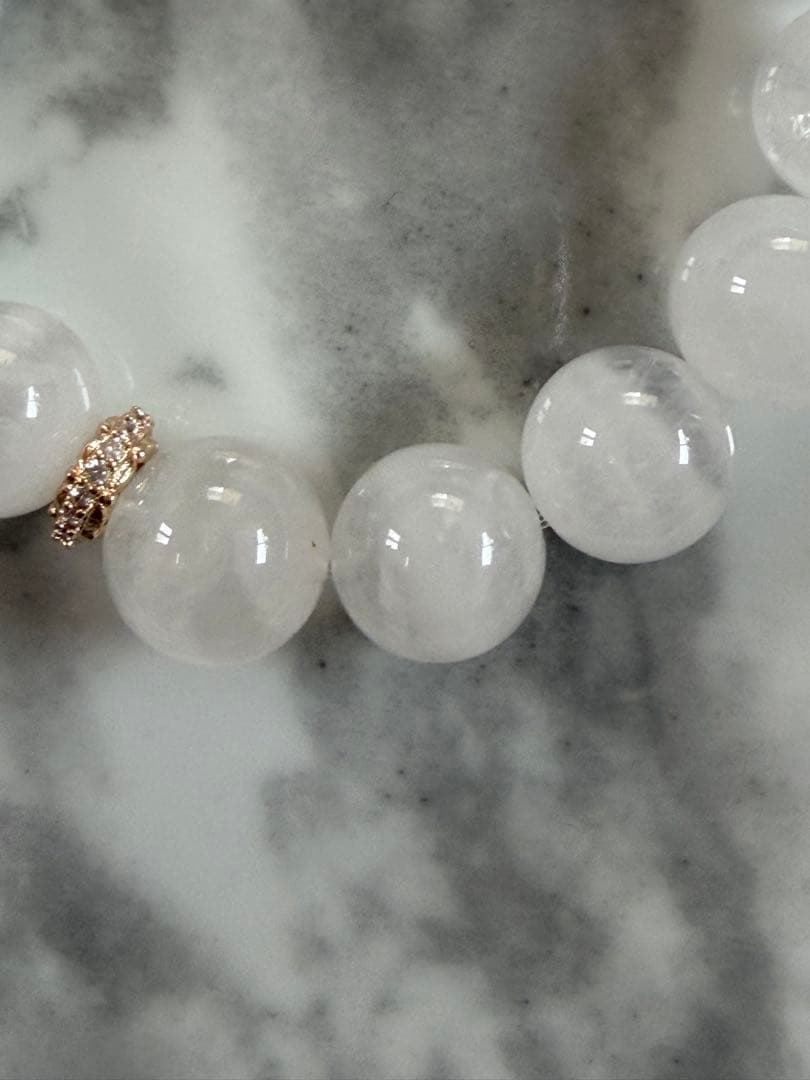 ラリマーとホワイトガーデンクォーツのブレスレット