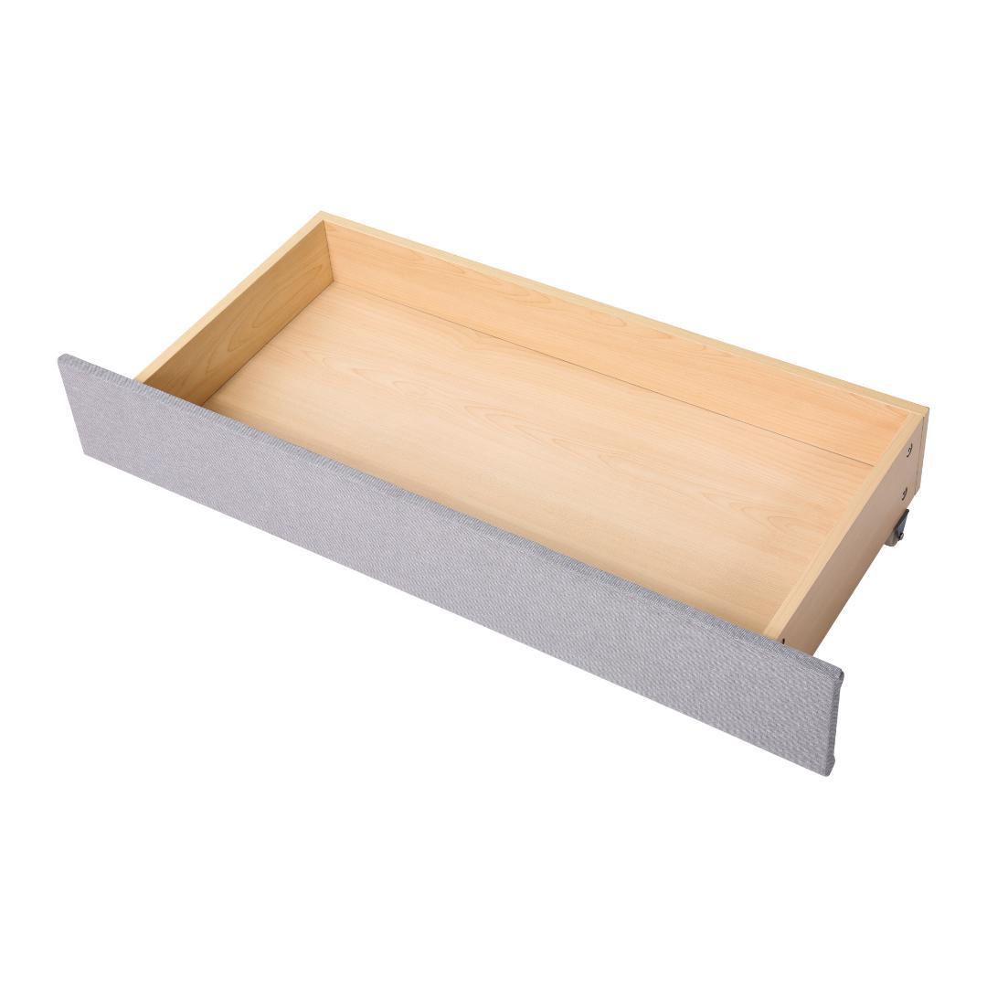 大人気！（S）ファブリックベッド ベッドフレーム　コンセント付き　ライトグレー